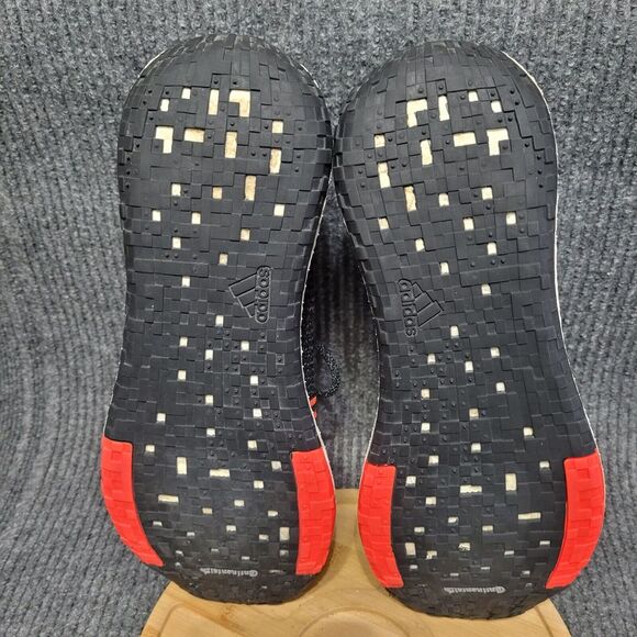 Adidas‎ Running Shoes Men's Size 13 Black Solar Red PulseBoost HD FU7333 - Picture 9 of 13